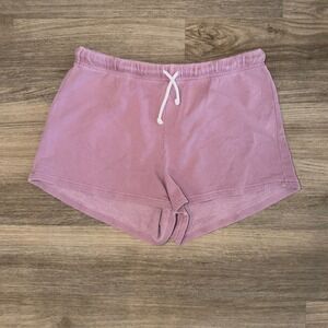 PerfectWhiteTee Laila Sweat Shorts Pink Drawstring Lounge Cotton Medium
